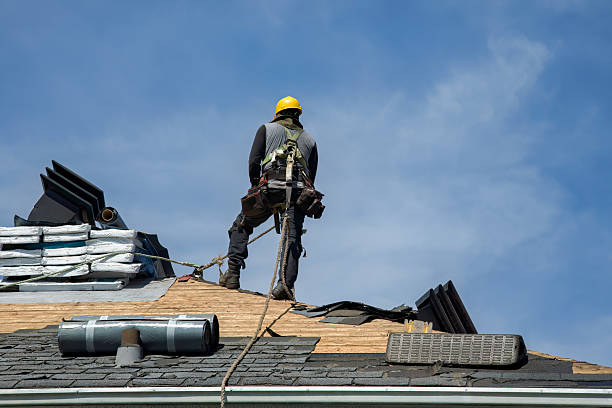 Professional Gutter Installation technician working in Edwardsville, KS